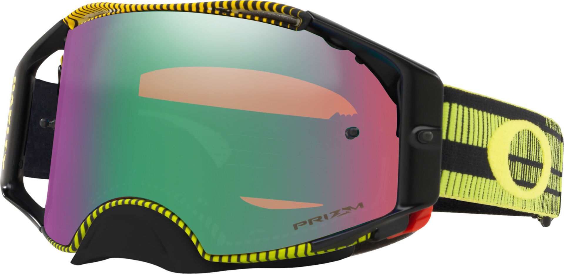 Oakley Airbrake Frequency Yellow Motocross Goggles  - Green Yellow