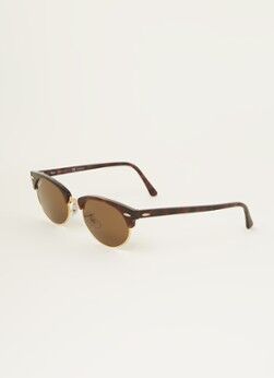 Ray Ban Clubmaster Oval zonnebril gepolariseerd RB3946 - Bruin