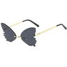 BIISDOST Onregelmatige vorm retro zonnebril bril eyewear shades vintage onregelmatige uniseks bril dames, grijs, One size