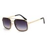 PenKee Retro vierkante zonnebril heren modeontwerper klinknagel zonnebril voor dames vintage tinten