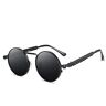 HuAnGaF Vintage Punk Stijl Zonnebril Mannen Retro Ronde Metalen Frame Vrouwen Zonnebril Mode Brillen Gafas sol mujer UV400