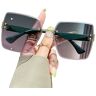 YTGYSHE Sunglasses Womens Sunglasses Large Frame Anti-Uv Sunglasses Rimless Glasses-No.5-A