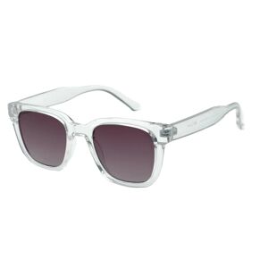 013 Waye Transparent Clear Frame With Gradient Smoke Lens, solbriller, unisex Clear/Gradient Smoke