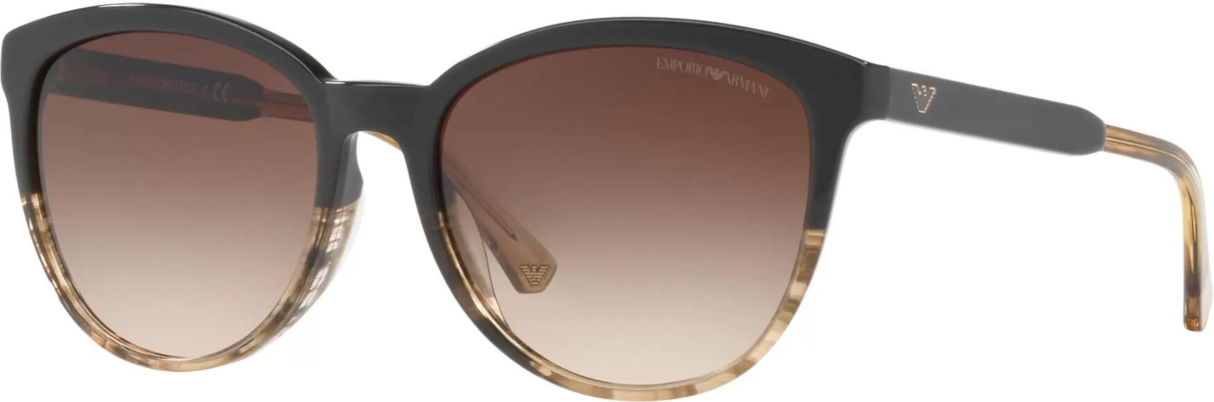 Giorgio Armani Emporio Armani Ea4101 556713, Brown Gradient - Solbriller - Brown - Tr Striped Beige - Dame