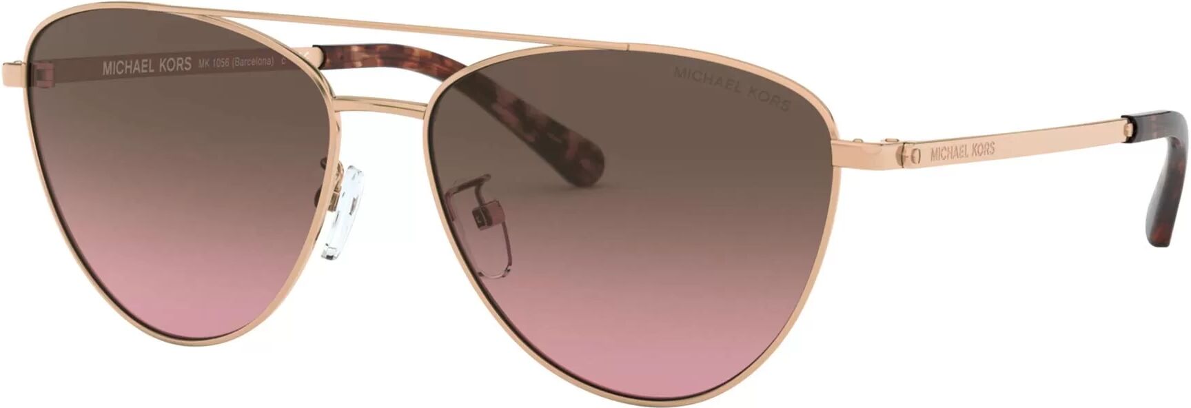 Michael Kors Barcelona, Black Magenta Gradient Mirror - Solbriller - Rose Gold - Dame