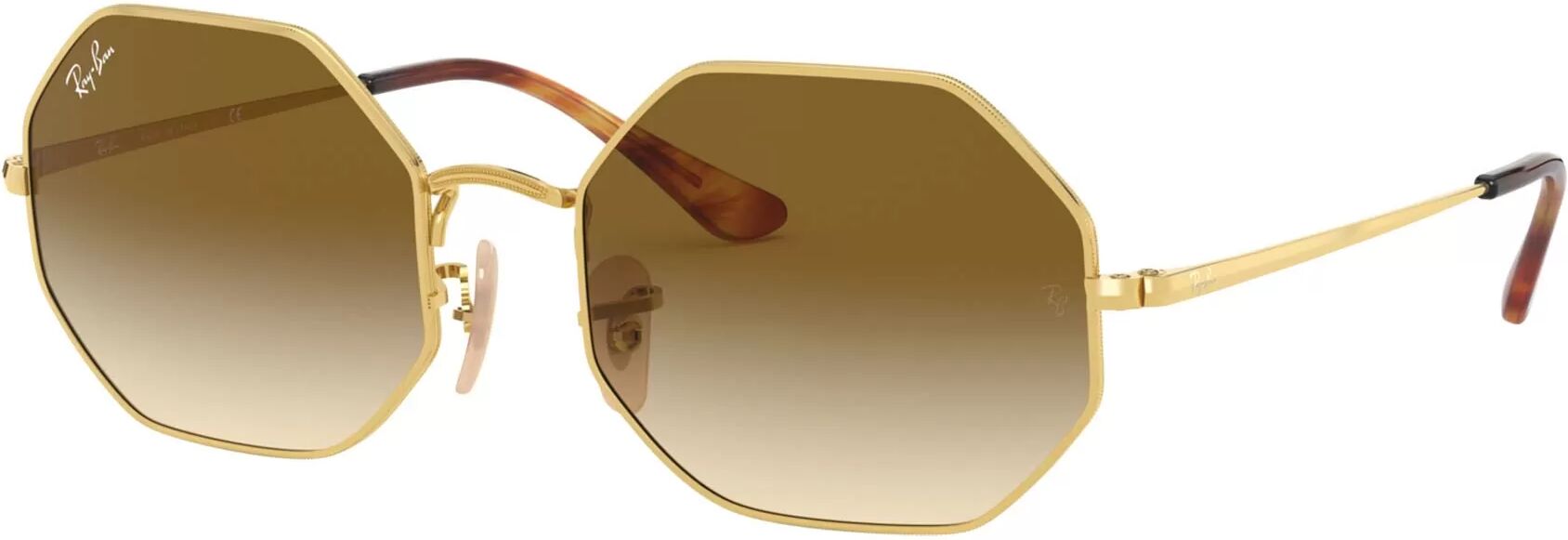 Ray-Ban Octagon, Clear Gradient Brown - Solbriller - Gull - Unisex