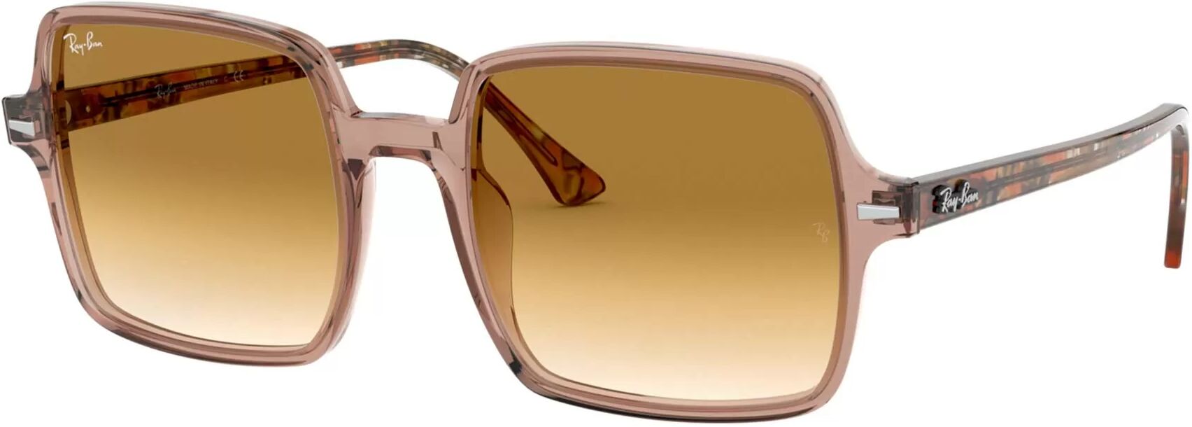 Ray-Ban Square Ii, Gradient Brown - Solbriller - Transparent Lysebrun - Dame