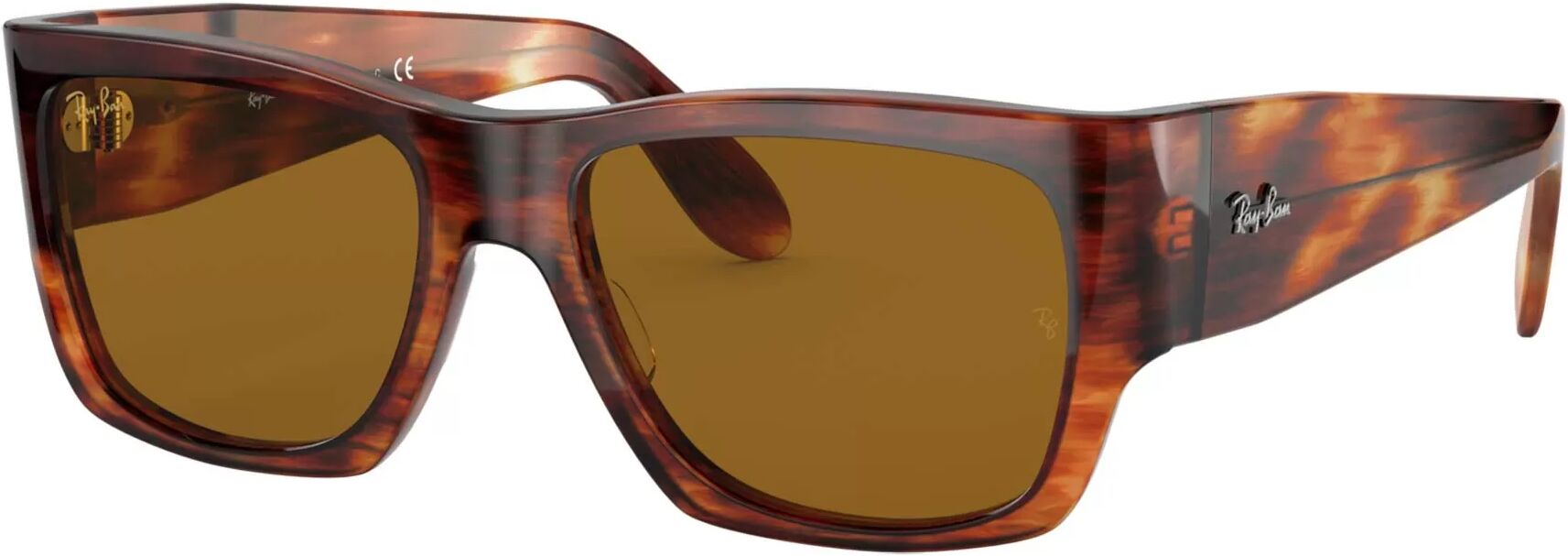 Ray-Ban Wayfarer Nomad, Brown - Solbriller - Stripet Havana - Unisex