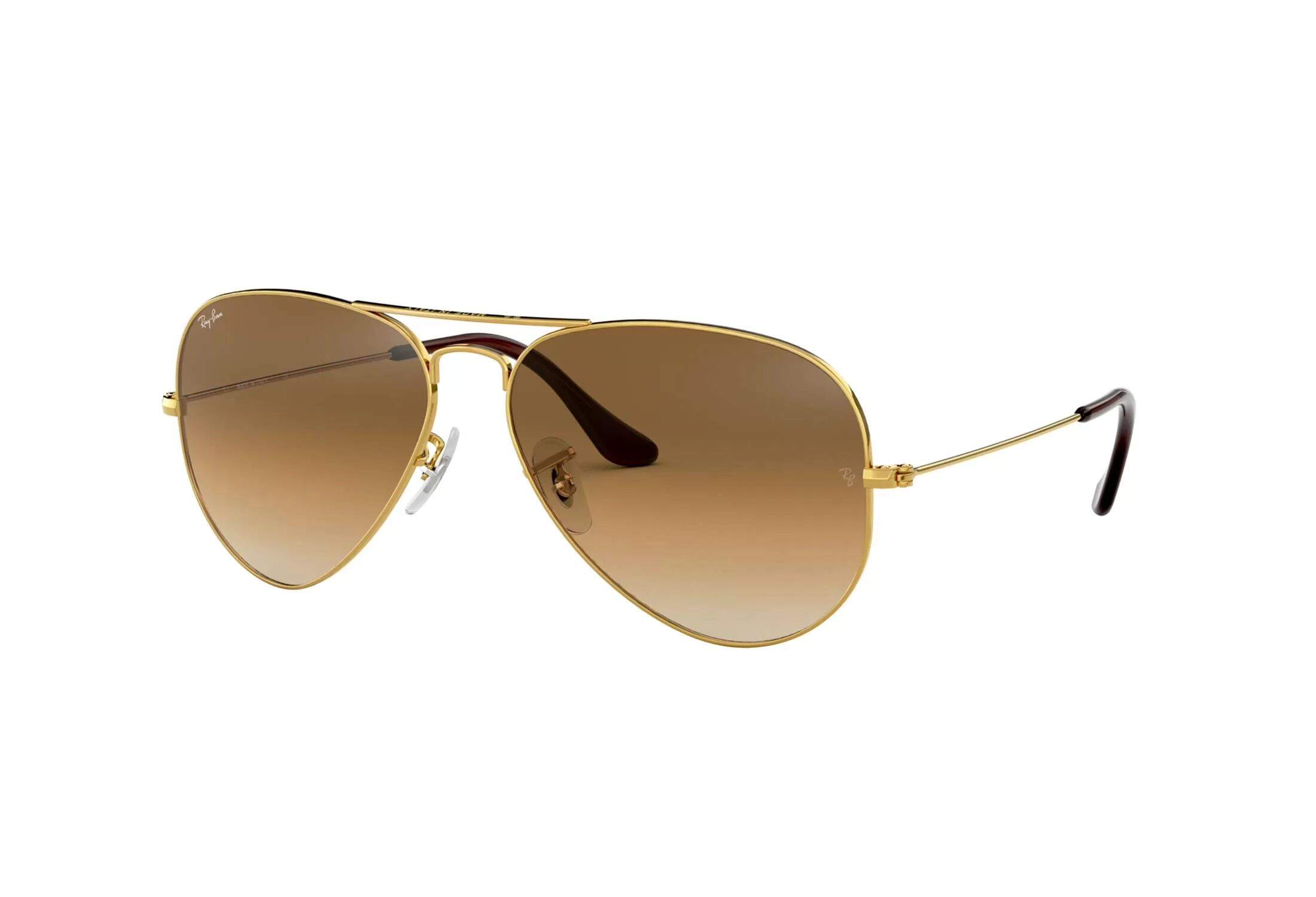 Ray-Ban Aviator Large Metal, Crystal Brown Gradient - Solbriller - Gull - Unisex