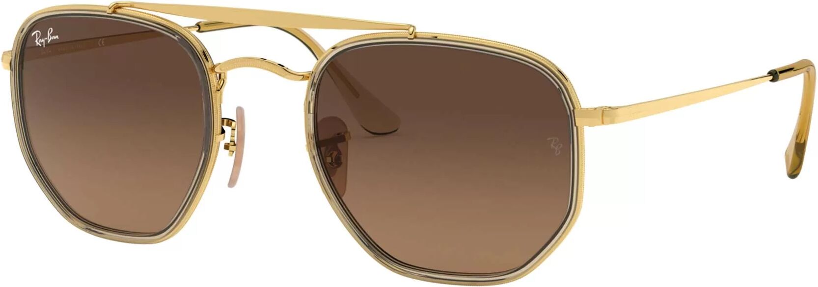 Ray-Ban The Marshal Ii, Brown Gradient Grey - Solbriller - Gull - Unisex