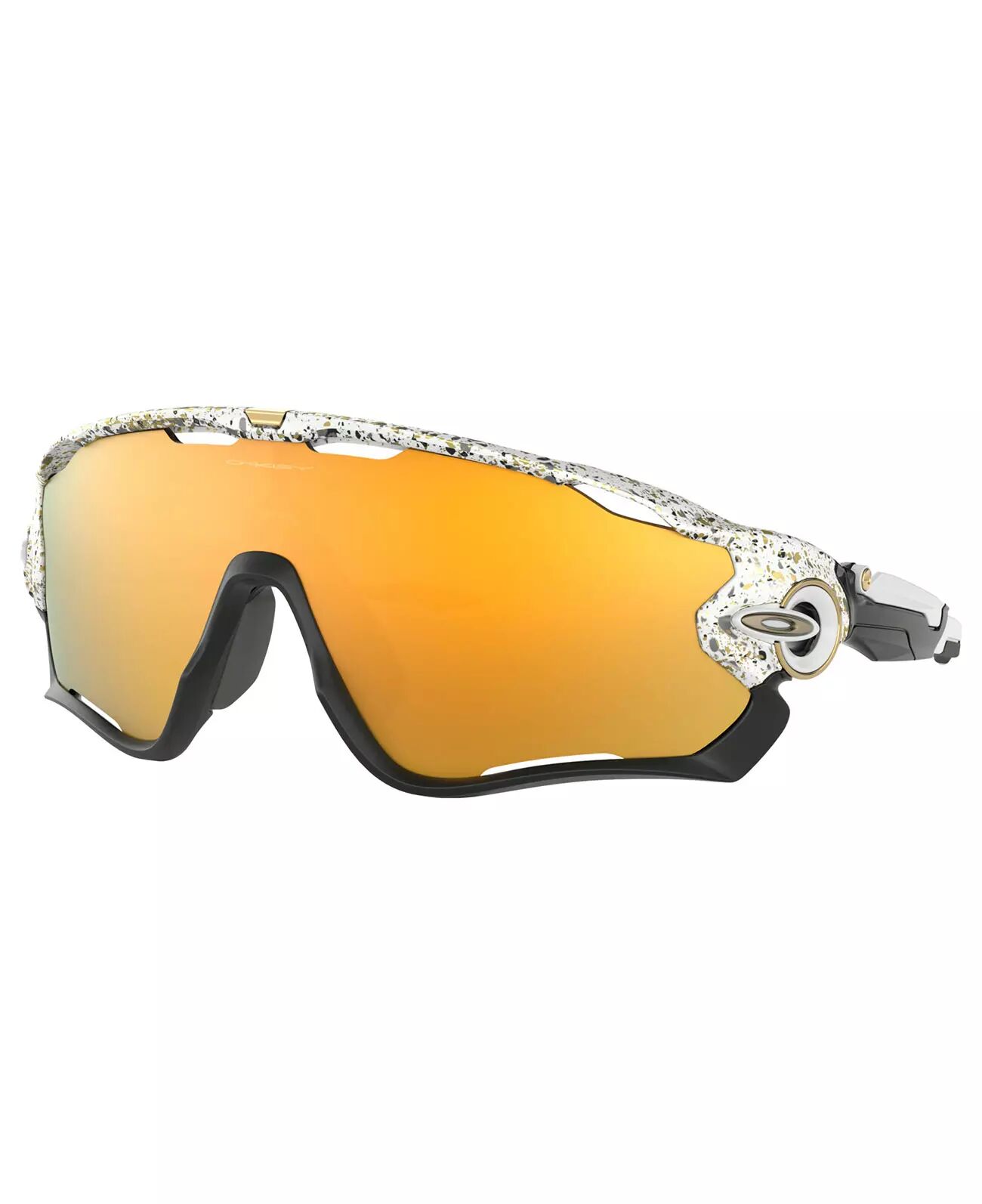 Oakley Jawbreaker Splatter White - Sportsbriller - 24k Iridium