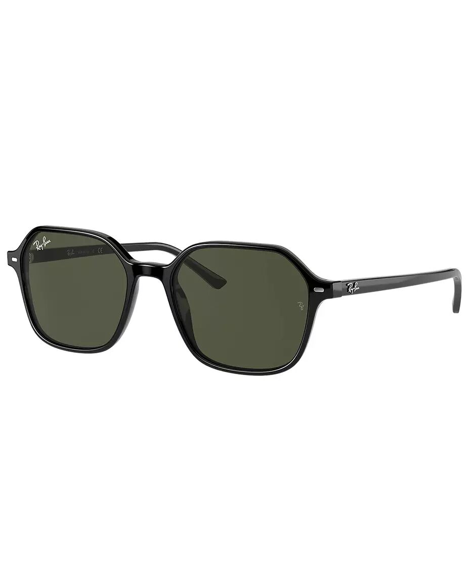 RAY-BAN John Shiny Black - Solbriller - Green