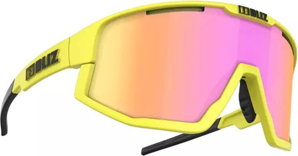 Bliz Fusion Matte Neon Yellow - Sportsbriller - Brown w Purple multi