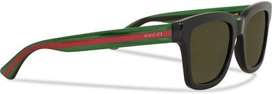 Gucci GG0001S Sunglasses  Black/Green