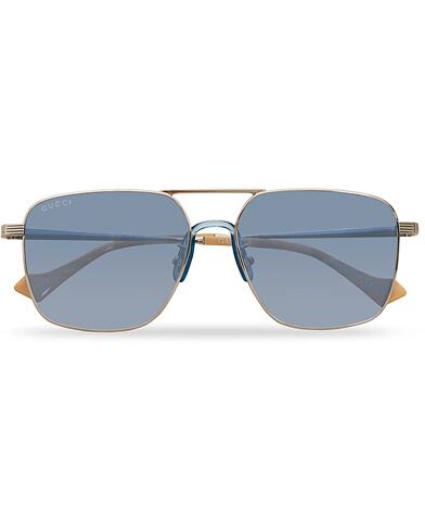 Gucci GG0743S Sunglasses Silver/Blue