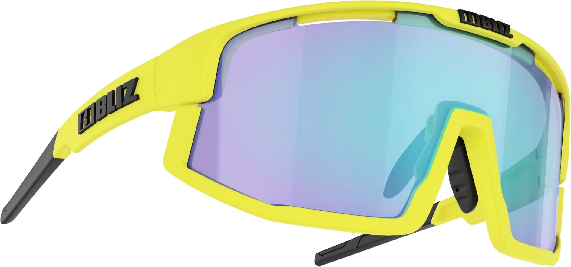 Bliz Vision Matt Neon Yellow M12, multisportbrille, unisex M/L Yellow