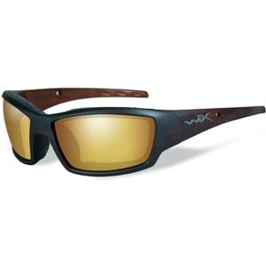 Wiley X WileyX TIDE Pol Amber Gold Mirror Matte Hickory Brown Frame