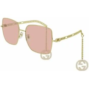 Gucci - GG 0724S (003)  Women's Sunglasses Gold/Pink