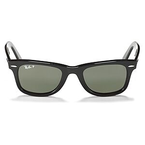 Ray-Ban Polarized Wayfarer Sunglasses, 50mm  - Black/Green Polarized - Size: 50mmmale