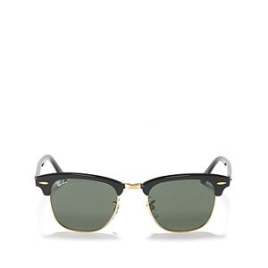 Ray-Ban Classic Clubmaster Sunglasses, 51mm  - Black/Green Solidmale