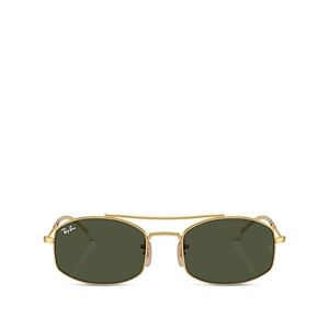 Ray-Ban Oval Sunglasses, 54mm  - Gold/Green Solid