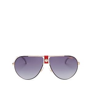 Carrera Aviator Sunglasses, 63mm  - Gold Red/Dark Gray Gradient