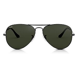 Ray-Ban Original Brow Bar Aviator Sunglasses, 58mm  - Gunmetal/Gray Gradient