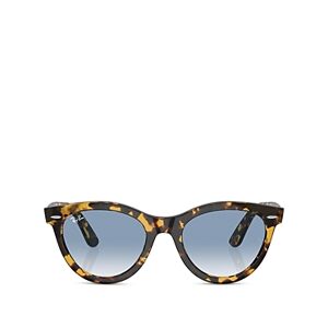 Ray-Ban Wayfarer Oval Sunglasses, 54mm  - Brown/Blue Gradient