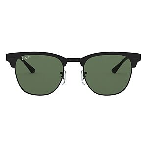 Ray-Ban Clubmaster Polarized Square Sunglasses, 51mm  - Black/Green Polarized Solid