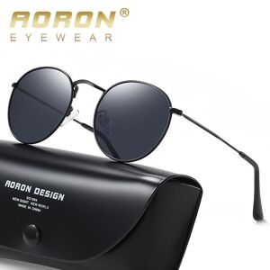AORON Round Frame Polarized Sunglasses Fashion Design Metal Anti Glare UV400 Driving Fishing Cycling Sport Glasses for Men Women