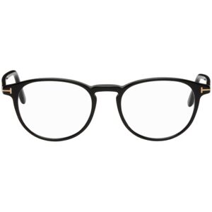 TOM FORD Black Blue Block Round Glasses  - SHINY BLACK - Size: UNI - male