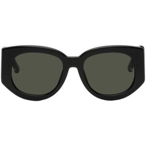 LINDA FARROW Black Debbie Sunglasses  - Black/Yellow Gold/So - Size: UNI - female