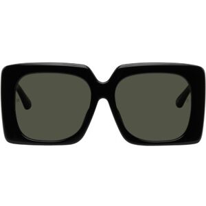 LINDA FARROW Black Sierra Sunglasses  - BLACK/ YELLOW GOLD/ - Size: UNI - male