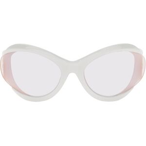 MCQ White Futuristic Sunglasses  - 002 Shiny Metallic S - Size: UNI - female