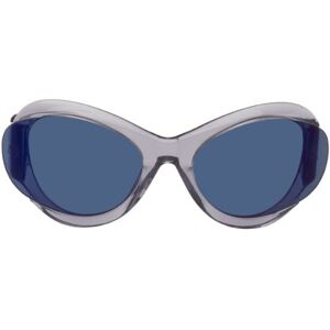 MCQ Purple Futuristic Sunglasses  - 003 Shiny Transparen - Size: UNI - female