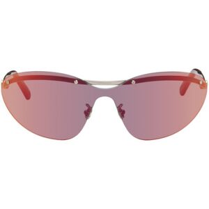 Moncler Silver Carrion Sunglasses  - 14U Silver Bordeaux - Size: UNI - female