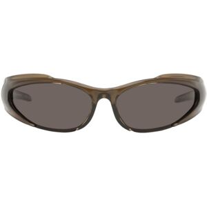 Balenciaga Brown Reverse Xpander Sunglasses  - BROWN-BROWN-GREY - Size: UNI - male