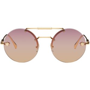 Versace Gold Rimless Sunglasses  - 100278 Gold - Size: UNI - female