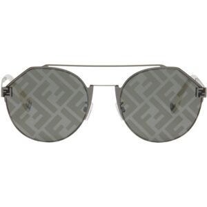 Fendi Gunmetal Fendi Sky Sunglasses  - SHINY DARK RUTHENIUM - Size: UNI - male