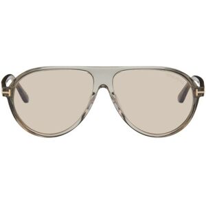 TOM FORD Gray Marcus Sunglasses  - SHINY TRANSPARENT GR - Size: UNI - male