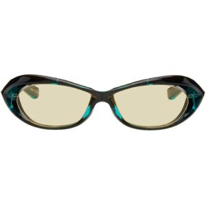 FACTORY900 SSENSE Exclusive Black & Green Wraparound Sunglasses  - 565 YELLOW - Size: UNI - male