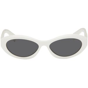 Prada Eyewear White Slim Oval Sunglasses  - 17K08Z - Size: UNI - female
