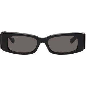 Balenciaga Black Rectangular Sunglasses  - BLACK-BLACK-GREY - Size: UNI - male