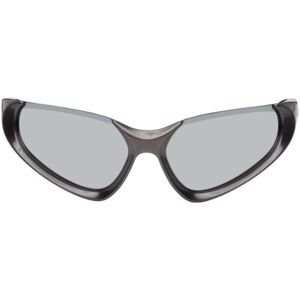 Balenciaga Silver Wraparound Sunglasses  - SILVER-SILVER-SILVER - Size: UNI - male