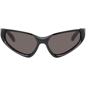 Balenciaga Black Wraparound Sunglasses  - BLACK-BLACK-GREY - Size: UNI - male