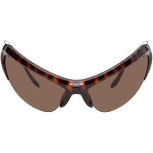 Balenciaga Tortoiseshell Wire Cat Sunglasses  - HAVANA-SILVER-BROWN - Size: UNI - male