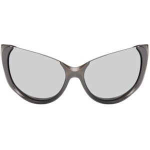 Balenciaga Gray Cat-Eye Sunglasses  - SILVER-SILVER-SILVER - Size: UNI - male