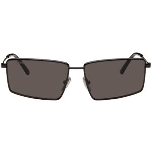 Balenciaga Black Rectangular Sunglasses  - BLACK-BLACK-GREY - Size: UNI - male