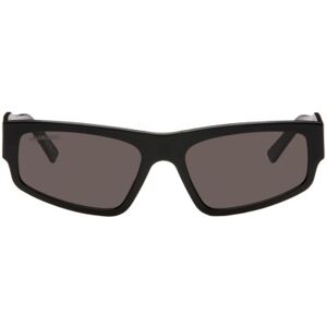 Balenciaga Black Rectangular Sunglasses  - BLACK-BLACK-GREY - Size: UNI - male