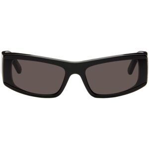 Balenciaga Black Rectangular Sunglasses  - BLACK-BLACK-GREY - Size: UNI - male